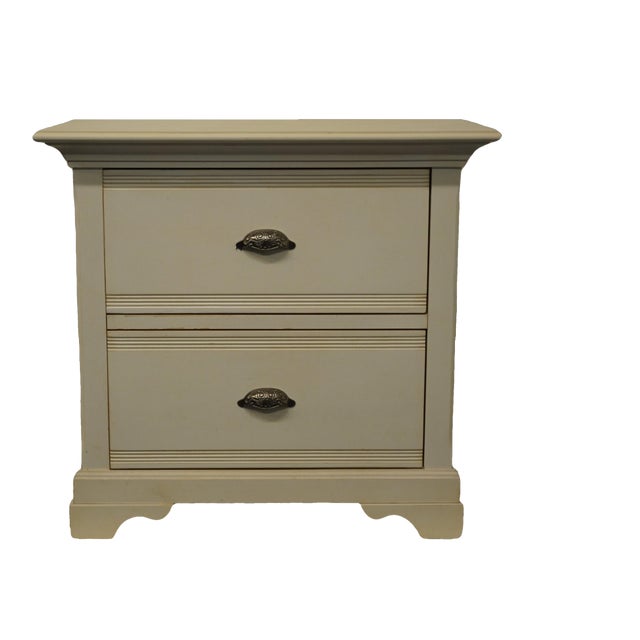 20th Century Lane Furniture Contemporary Modern White Painted 30 Two Drawer Nightstand Chairish