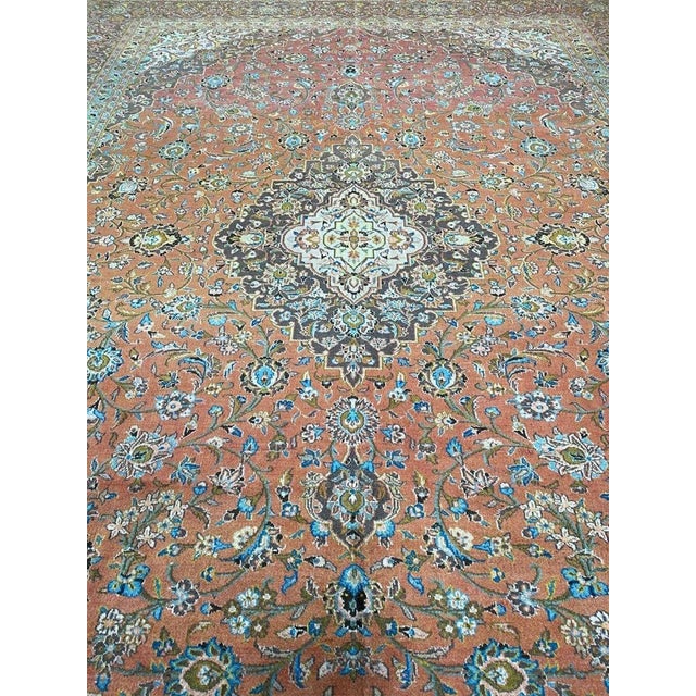 10x13 1960s Persian Kashan Area Rug - 107634 For Sale - Image 10 of 13