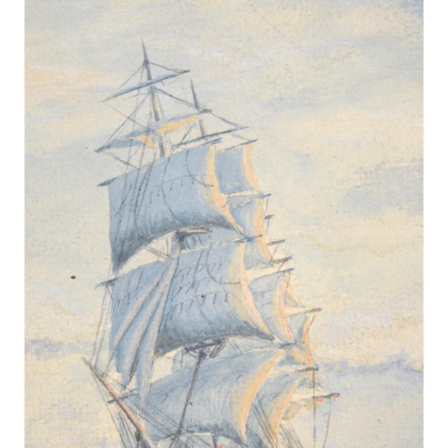 Impressionist "Sovereign of the Seas" - Seascape With Sailing Ship by Victor Lind For Sale - Image 3 of 6