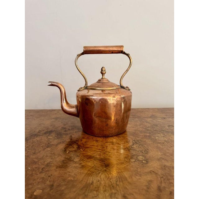 Small Antique George III Copper Kettle, 1800 For Sale - Image 3 of 4