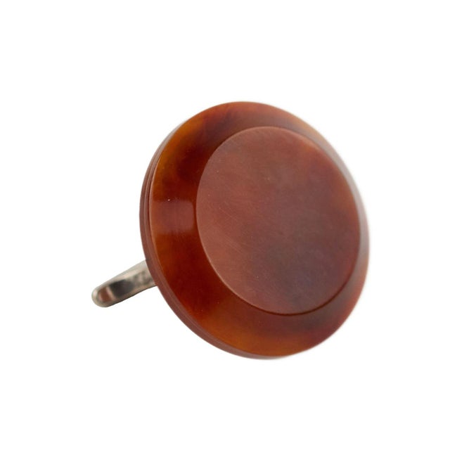 Vintage Three-Finger Ring in Silver and Carnelian, 2000s For Sale - Image 4 of 4