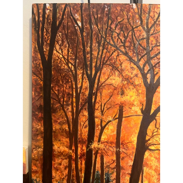 Burnt Orange Steve Schaaf Contemporary Autumn Serenity For Sale - Image 8 of 9