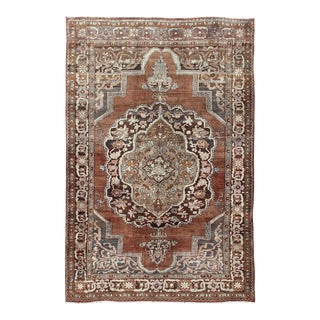 Turkish Kars Carpet With Classical Design in Various Shades of Brown and Gray For Sale