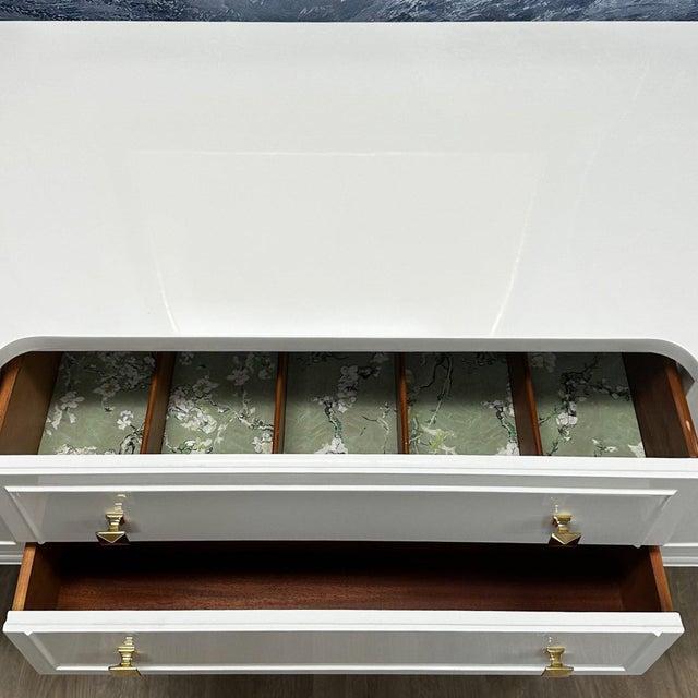 Wood 1970s Vintage Lacquered White Sideboard For Sale - Image 7 of 9