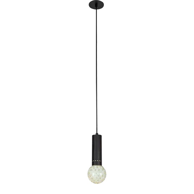 1960s Gino Sarfatti Metal and Seguso Glass Pendant for Arteluce For Sale