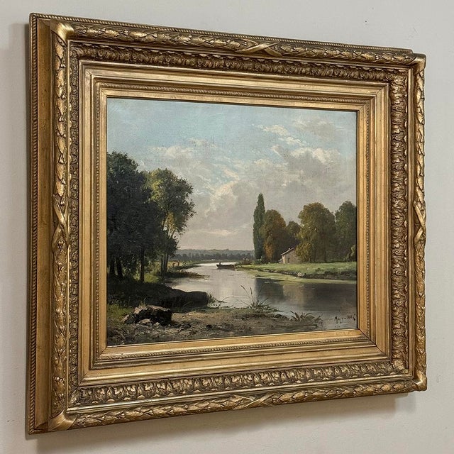 Pair of Framed Oil Paintings on Canvas by Henri Mosny Dated 1883 For Sale In Dallas - Image 6 of 18