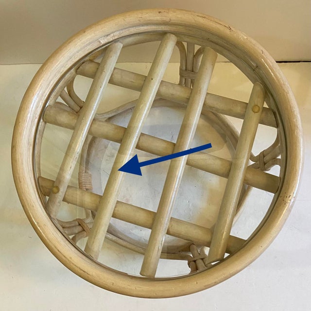 Vintage Small Rattan Glass Top Table Chairish