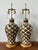 Metal Vintage Regency Bunny Williams “Chicken Feathers” Glazed Ceramic Lamps - A Pair For Sale - Image 7 of 11