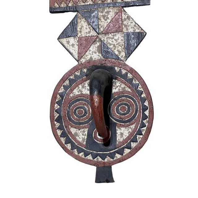 Large Vintage African Bobo Bwa Plank Mask Burkina Faso 80" H For Sale In New York - Image 6 of 7