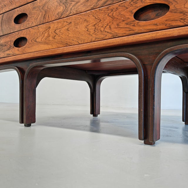 Wooden Buffet Chest of Drawers by G. Frattini for Bernini, 1950s For Sale - Image 15 of 18