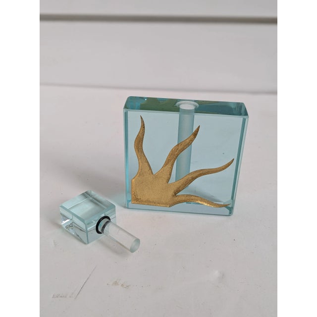 Mid 20th Century Felt Glass-Jeffrey M. Andrews Cold Cut Glass Perfume Bottle For Sale In Atlanta - Image 6 of 11