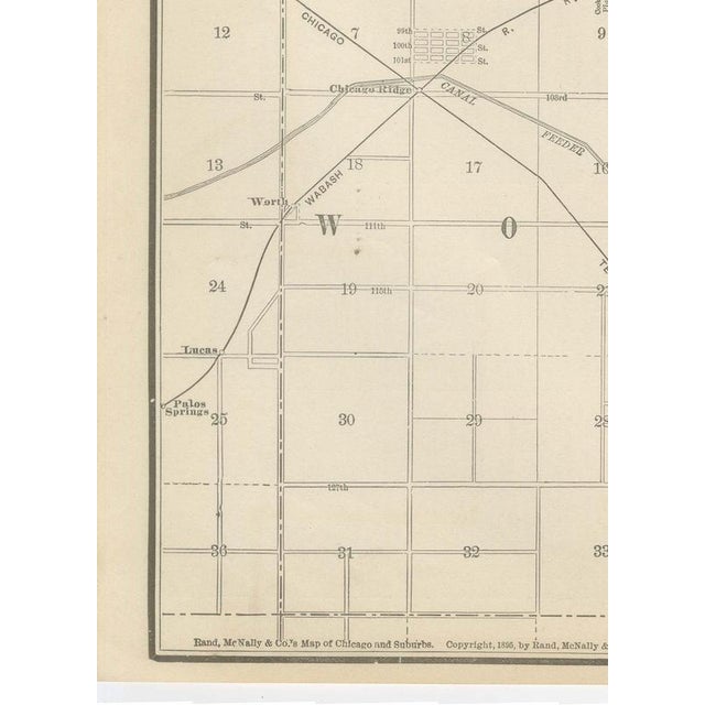 Black Antique Street Map of Chicago with Loop and Lakefront by Ran McNally, 1899 For Sale - Image 8 of 12