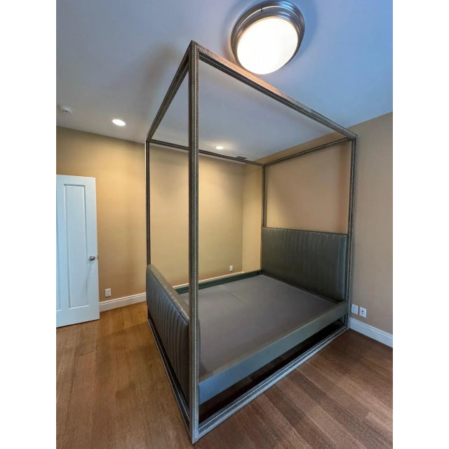 Retailed for $15,000 This luxurious Frank Roop custom queen canopy bed blends architectural presence with refined...