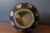 Vintage Sculptural Decorative Blue Stoneware Ceramic Pottery Bud Vase For Sale - Image 9 of 9