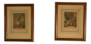 Sigmund Freudenberger, The Rising and the Setting of the Sun, 1800s, Paper, Set of 2