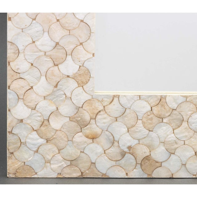 Modern Modern Capiz Shell Framed Mirrors, Pair For Sale - Image 3 of 5