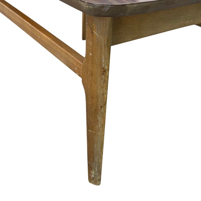 Mersman Mid 20th Century Modern Walnut and Laminate Set Up Side Table For Sale - Image 12 of 18