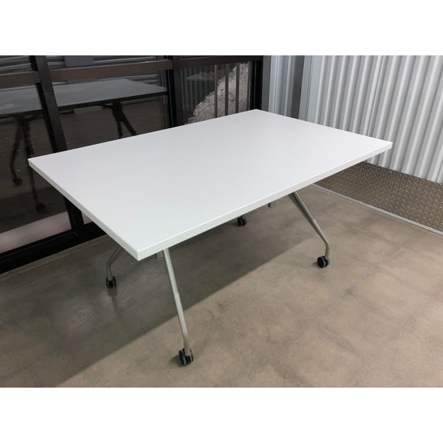 MidCentury Modern Eames Aluminum Group Style Model “Envelop” Desk