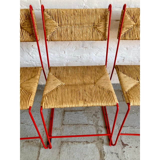 Chairs with Natural Straw Seats from Pirela Atelier, 1970s, Set of 6 For Sale - Image 14 of 16