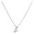 10K White Gold Diamond Accent "L" Initial Script Style Pendant Necklace For Sale
