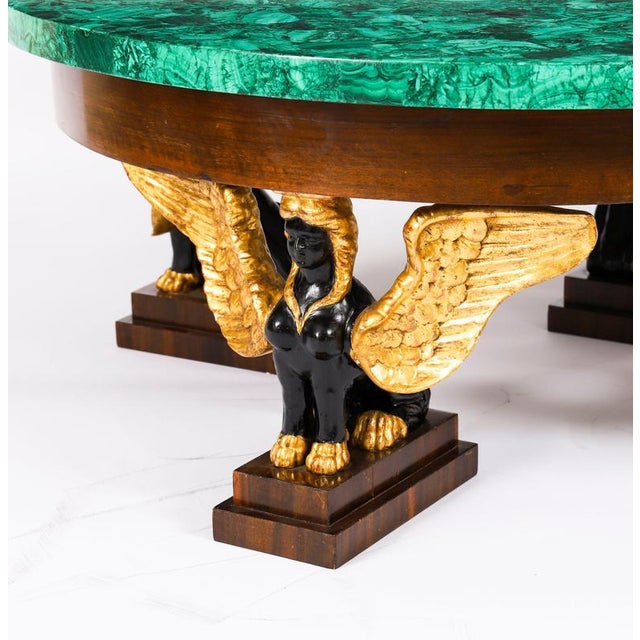 Antique Malachite and Walnut Patinated Ebonised Giltwood Coffee Table 20th C For Sale - Image 12 of 18