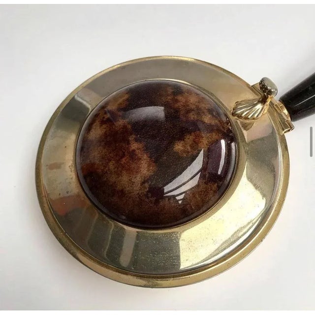 - Stylish rare butler from Italian designer Aldo Tura - The handle and top of the lid are made of goat skin - Circa 1960s...