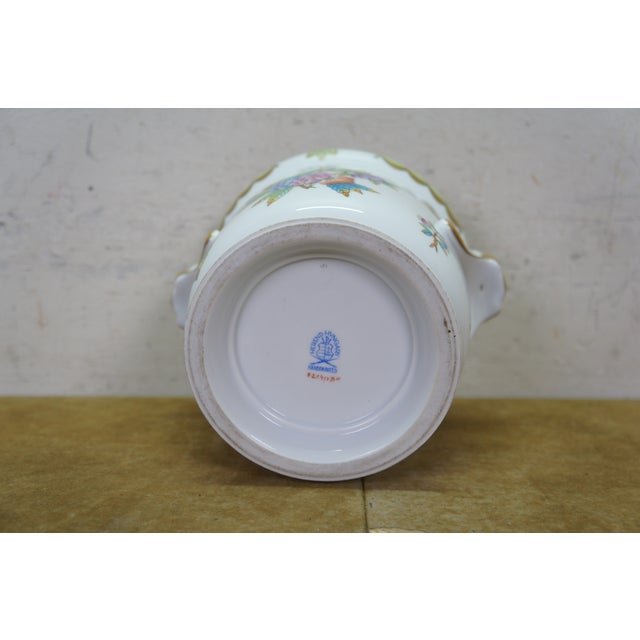 Late 20th Century Herend Porcelain Queen Victoria 7214 Cachepot Vase Bowl Pot Jardiniere 7" For Sale - Image 12 of 12