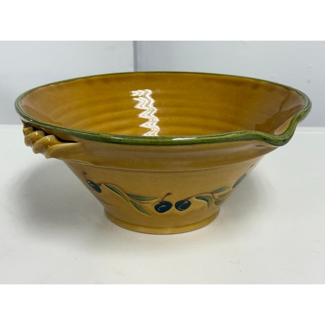 French Nicoise Olive of Coursange for William Sonoma Large Salad Serving Bowl For Sale - Image 3 of 12