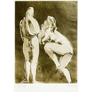 Giacomo Manzú, Dancers Edition of 125, Nude, 1970s, Etching For Sale