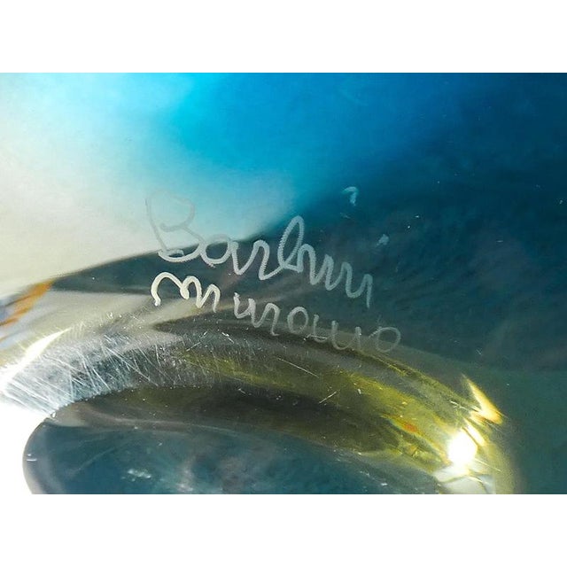 Glass Blown Glass Vases from A. Barbini, Set of 2 For Sale - Image 7 of 18