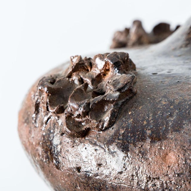 Black Black and Brown Ceramic Pendant Light, Denmark, 1970s For Sale - Image 8 of 15