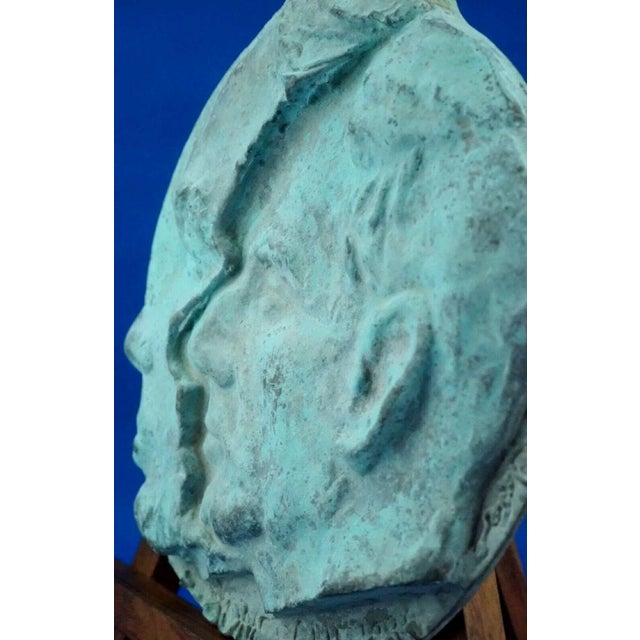 19th Century Bronze Plaque Sculpture Depicting Giuseppe Mazzini from Cesare Boneschi, Massari Foundry, 1895 For Sale - Image 13 of 18