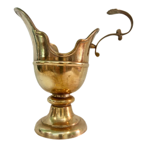 Mid 20th Century Brass Pedestal Ewer or Lavabo Water Vessel