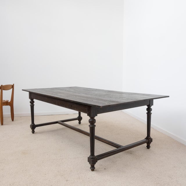 Antique French Farmhouse Table in Wood, 1900 For Sale - Image 3 of 10
