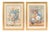 19th Century Flowers Bouquets Gouaches, Set of 2 For Sale