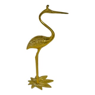 Vintage Small Brass Crane For Sale