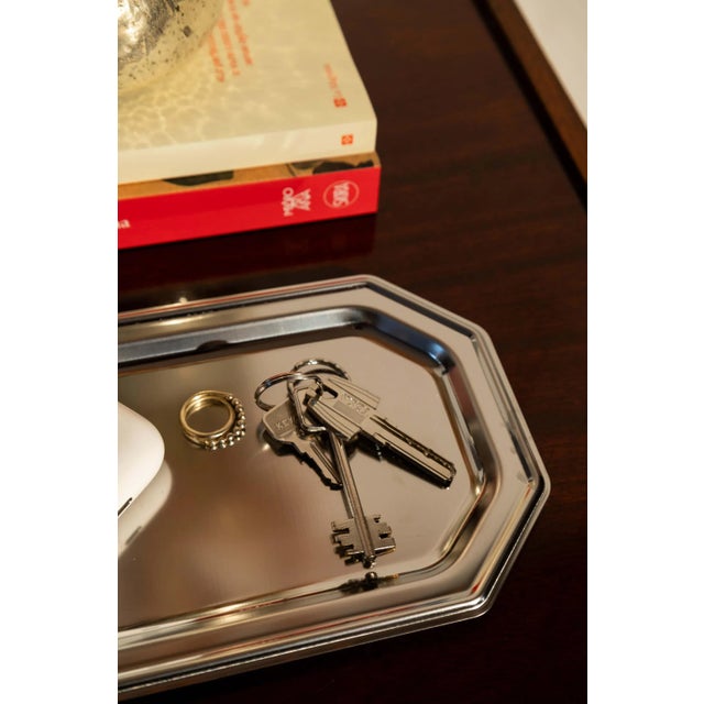 Italian Stainless Steel Tray For Sale - Image 10 of 11