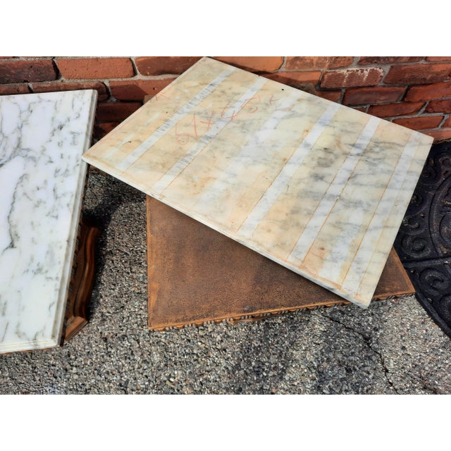 Mid 20th Century Italian Marble Top Side Tables - Set of 2 For Sale - Image 12 of 13