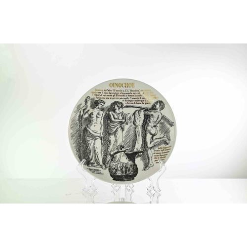 Oinochoe Plate by P. Fornasetti for Martini and Rossi, 1960s For Sale - Image 4 of 5