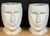 Late 20th Century Pair of Large Cubist Head Form Planter Vases, Postmodern, 2000s For Sale - Image 5 of 12