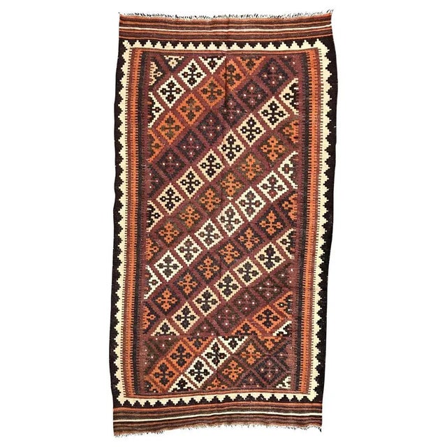 Vintage Wool Ghashghaei Kilim, 1950s For Sale - Image 17 of 17