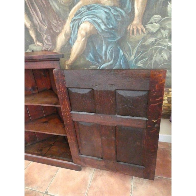 Antique Victorian Gothic Revival Oak Wall-Hanging Corner Cupboard, 1840 For Sale - Image 12 of 18