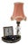 Art Deco French Table Lamp with Clock from Ideal France, 1930s For Sale