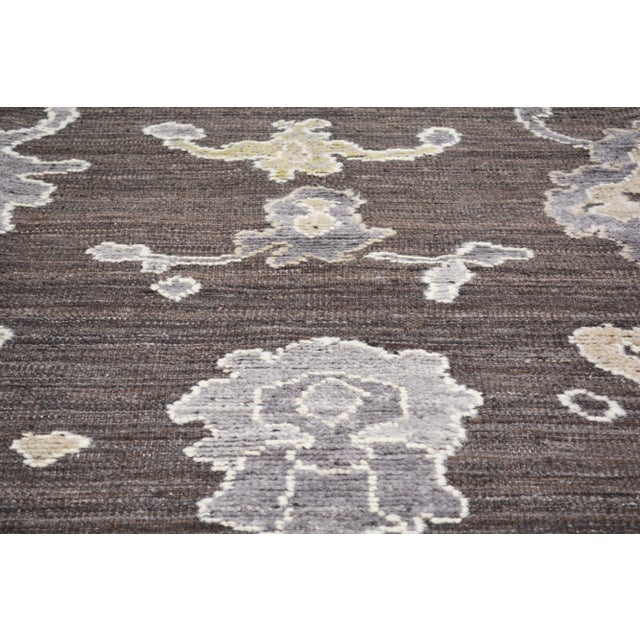 Contemporary 1990s Turkish Oushak Hand Knotted Rug With Soft Texture,9'X12'2" For Sale - Image 3 of 7
