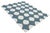 Teal Handmade Cotton Flat Weave Area Rug, Teal Blue, Cream and Olive Green Tile Dhurrie - 8'x10' For Sale - Image 8 of 13