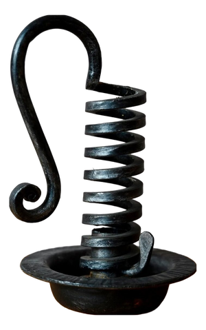 Antique Wrought Iron Cellar Rat Candlestick, 1960s