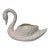 Vintage Large White Ceramic Swan Figurine For Sale