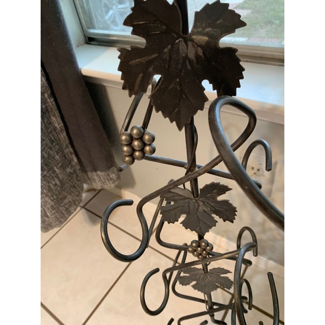 A Striking Architectural Vine Design, Evoking the Feeling of Climbing Through Sunlit Grape Fields – 92" Custom Wrought Iron For Sale - Image 14 of 18