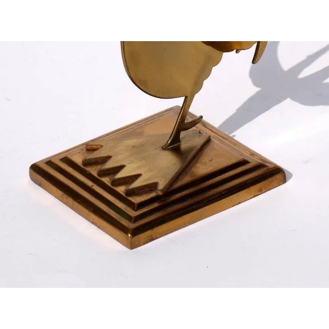 Metal Argentiere Futurist Sculpture Gallo from Guido Galbiati, 1930s For Sale - Image 7 of 9