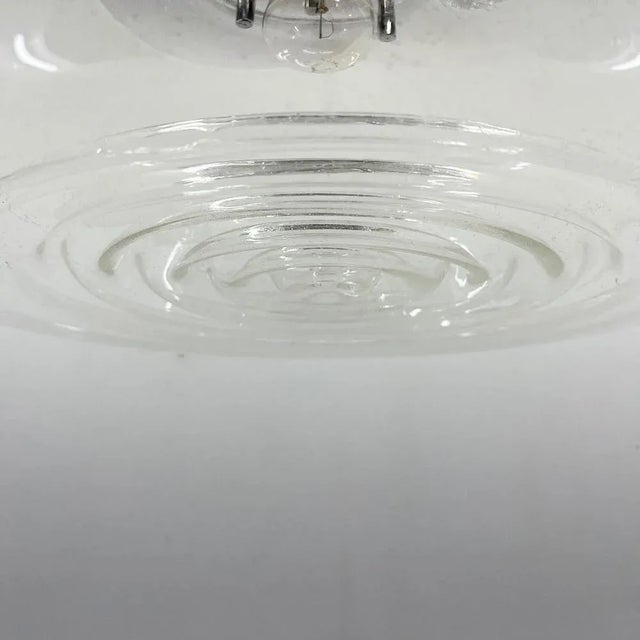 1960s Murano Glass and Chrome Pendant by Mazzega, Italy, 1960s For Sale - Image 5 of 14